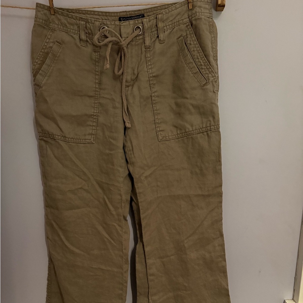 Banana Republic linen blend drawstring pants